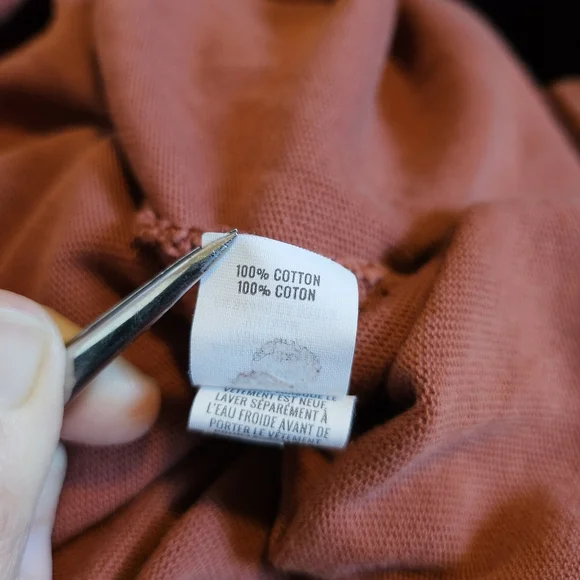 Lace-Up Hooded Pullover Top - Rust - Picture 13 of 14